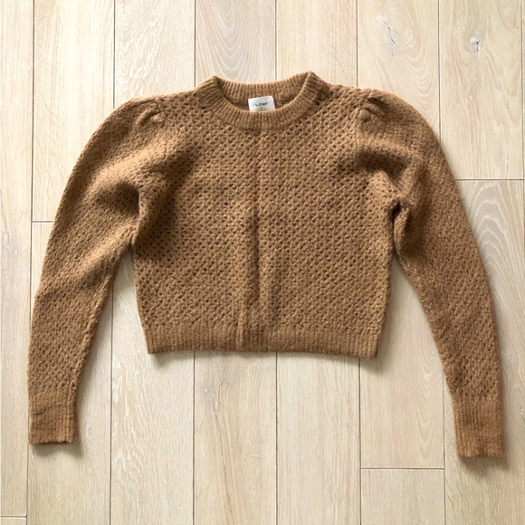 Wilfred Sweaters - Wilfred Alpaca Wool Blend Cropped Sweater in Camel Size M